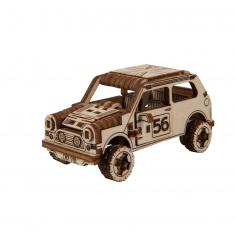 Wooden model: rally car 1: Mini Cooper