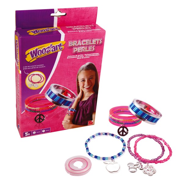 Kit créatif : Bracelets perles - Woozart-WOZ8086