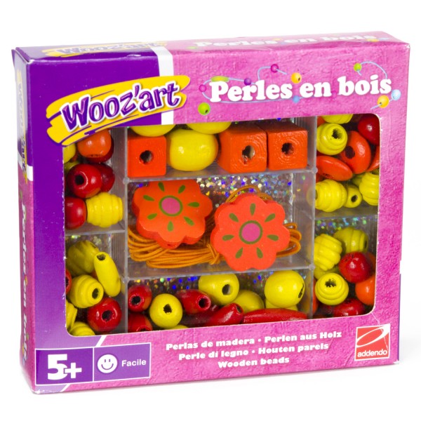 Perles en bois : Perles jaunes et oranges - Woozart-TAL05026-2