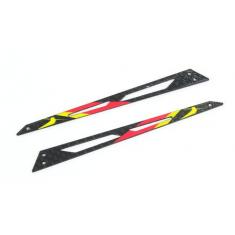 Carbon Tail Boom Support (Red - 2 pcs) - Blade 130X