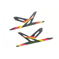 Spare Carbon Panel for Xtreme CF Skid (Red - 2 pcs) Blade 130X