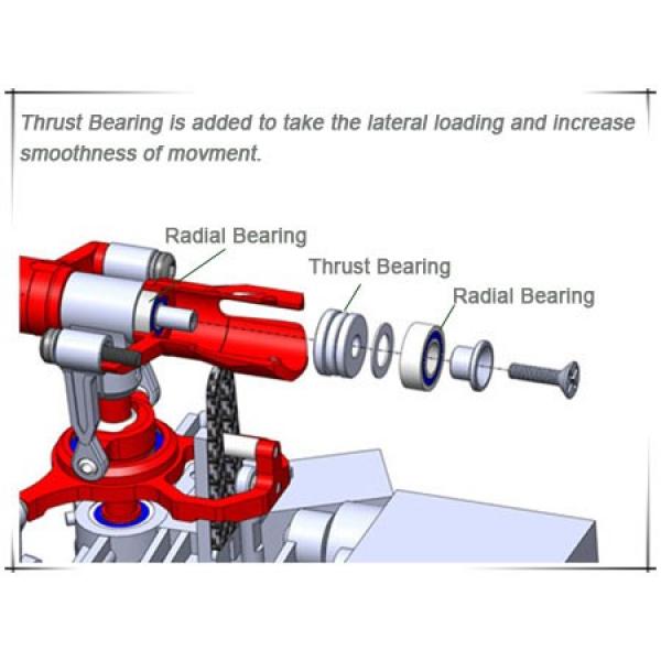 Alu. Main Blade Grip w/ Thrust Bearing (Red) - Trex 150 Xtreme - AT15006