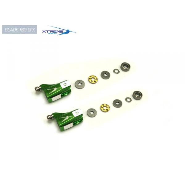 Alu. Tail Blade Grip w/ Thrust Bearings (Vert) - Blade 180CFX - B180X15-G - B180X15-G