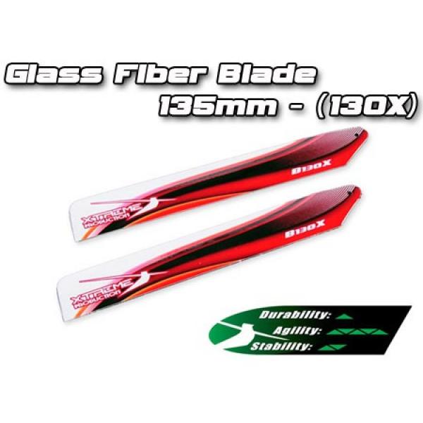XCB135-C - Glass Fiber Blade 135mm - Red/Orange (130X) - XCB135-C