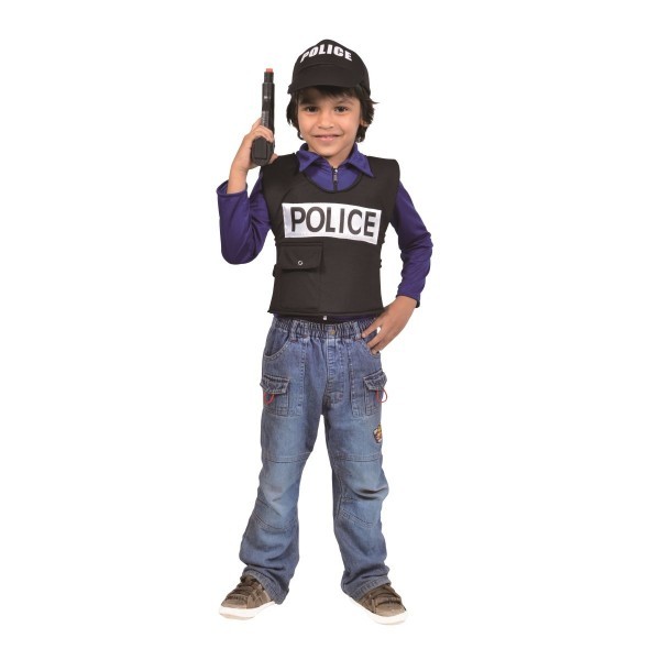 Déguisement Policier avec casquette et pistolet 5/7 ans - Yoopy-YPY15N-1