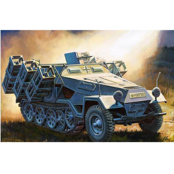 Maquette véhicule militaire : Sd Kfz 251/1 Stuka Fuss - Zvezda-Z6243