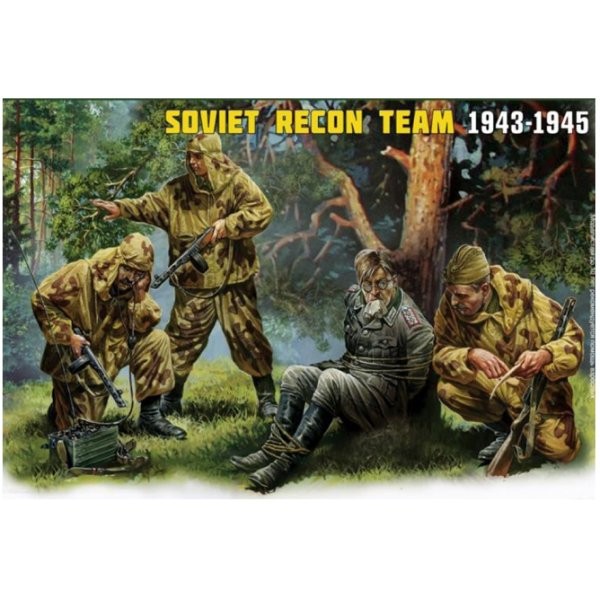 Figurines 2ème Guerre Mondiale : Escouade de reconnaissance soviétique 1943-1945 - Zvezda-3643