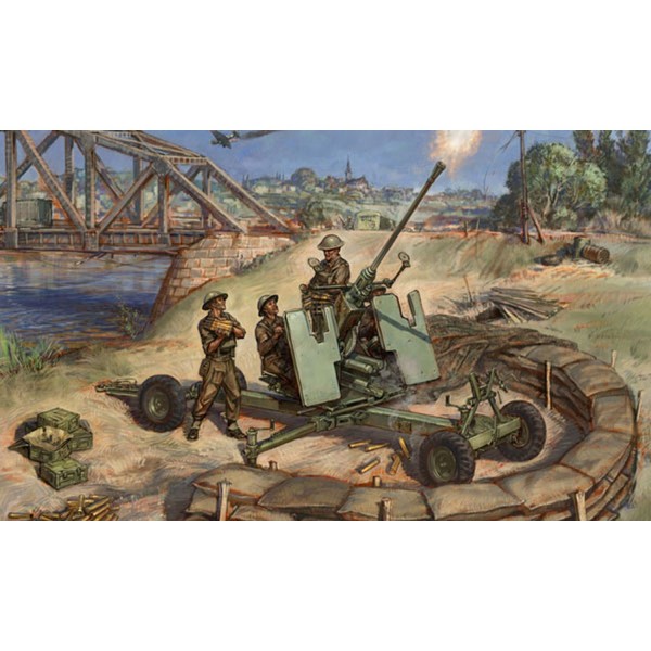 Figurines historiques 2ème guerre mondiale : Canon Bofors 40mm - Zvezda-6170