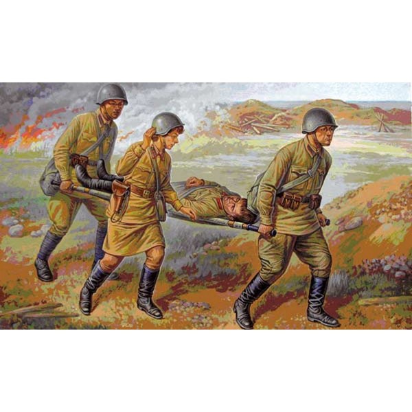 Figurines historiques 2ème guerre mondiale : Personnel Médical Sovietique - Zvezda-6152