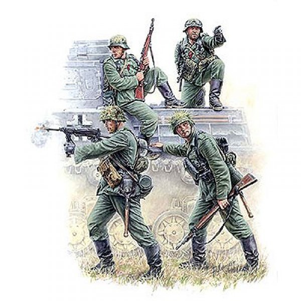 Figurines 2ème Guerre Mondiale : Grenadiers Allemands - Zvezda-3582