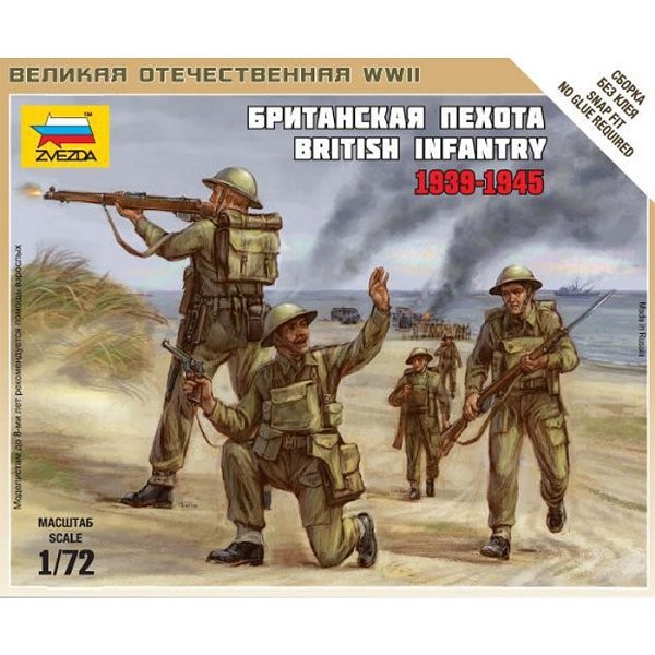 Figurines 2ème Guerre Mondiale : Infanterie britannique 1939-1942 - Zvezda-6166