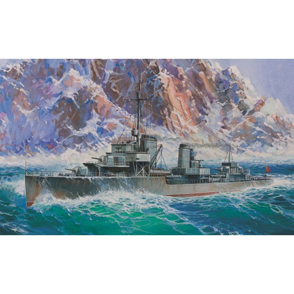 Maquette bateau : Destroyer Allemand Z-17 - Zvezda-9043