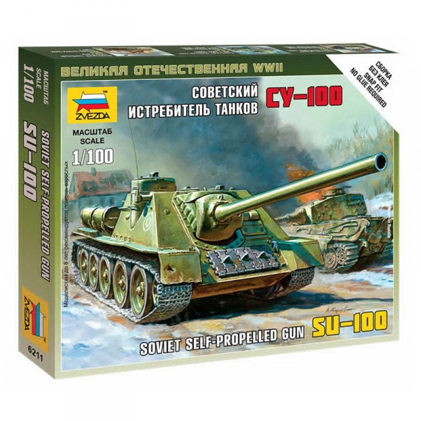 Maquette Canon Automoteur SU-100 - Zvezda-6211