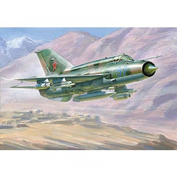 Maquette avion : MiG-21bis Soviet Fighter  - Zvezda-7259