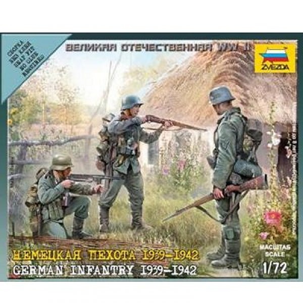 Figurines 2ème Guerre Mondiale : Infanterie Allemande 1941 - Zvezda-6105