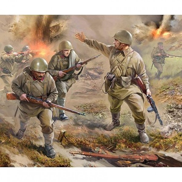 Figurines 2ème Guerre Mondiale : Infanterie Soviétique 1941 - Zvezda-6103