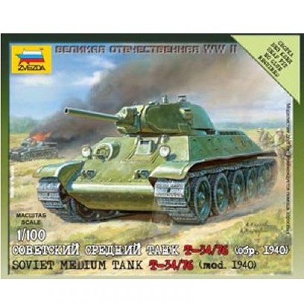Maquette Char : Tank Soviétique T34/76 - Zvezda-6101