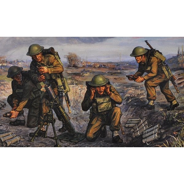 Figurines 2ème Guerre Mondiale : Mortier britannique - Zvezda-6168