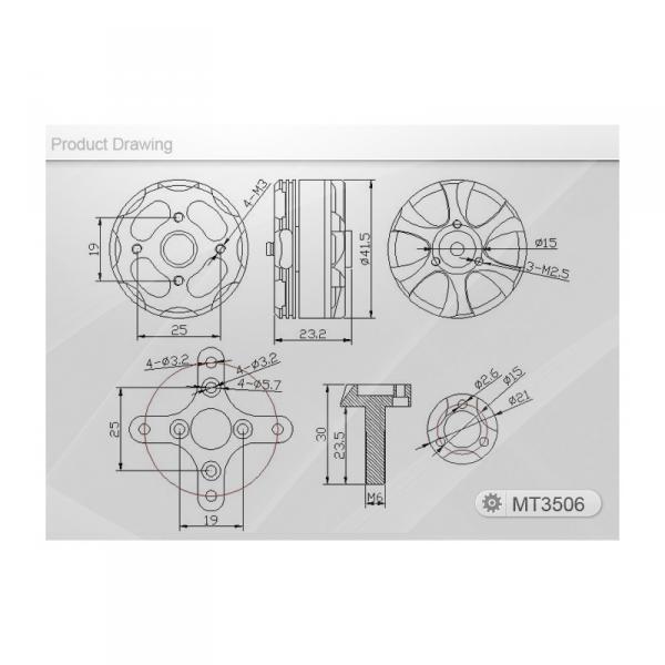 Brushless Motor MT3506-25 - 650KV - TMOMT3506-25