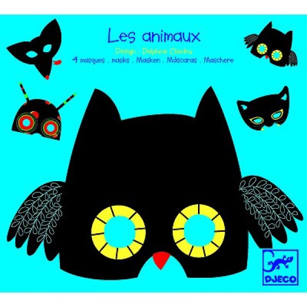 Pochette de Masques : Les Drôles d'Animaux x4 - Djeco-DJ02074