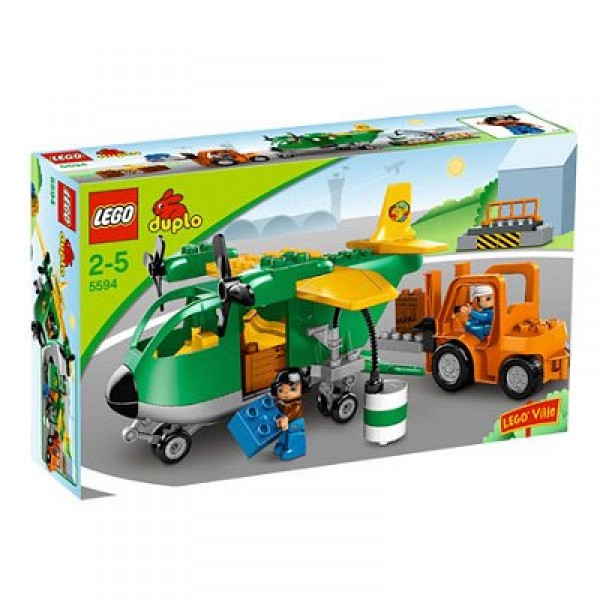 Lego 5594 - Duplo Ville - L'avion cargo - Lego-5594