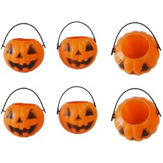 Mini-Kessel-Kürbis-Dekoration x6