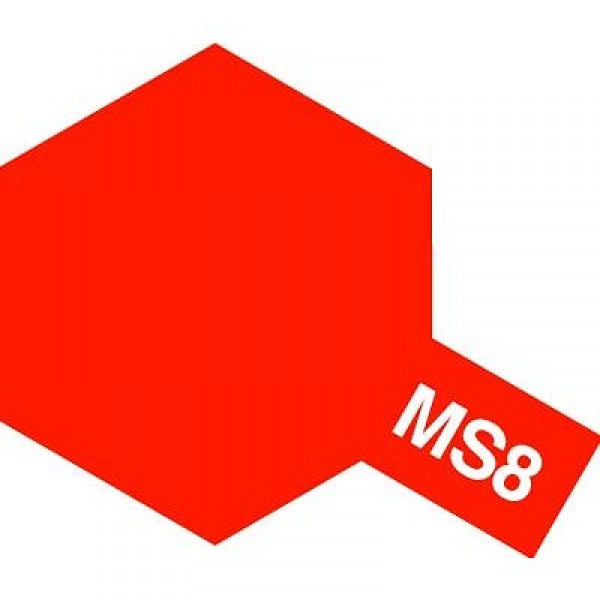 MS8 - Bombe aérosol - 90 ml : Rouge Fluo - Tamiya-85308