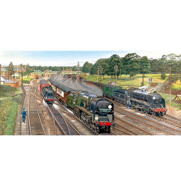 636 pieces panoramic puzzle - The junction of New Forest - Gibsons-G4018