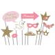 Miniature Selfie-Set aus Kunststoff und Pappe – Prinzessin für einen Tag – 10 Stück