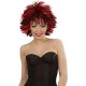 Miniature Perruque Steamy Noire et Rouge
