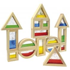Blocks with glitter