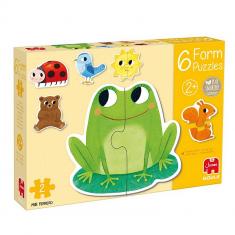 6 Puzzles Forme 2 pièces 
