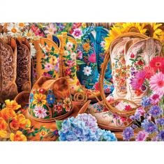 Puzzle de 1000 piezas: Botas de vaquera de Lars Stewart
