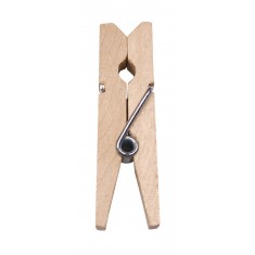 Mini Pinces En Bois - Naturel x 24