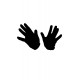 Miniature Paire De Gants Noir