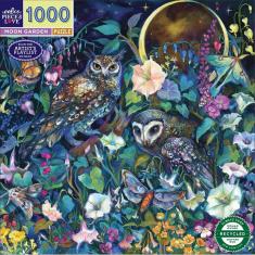 Puzzle 1000 pièces : Jardin sous la lune