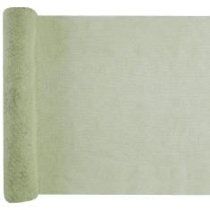 Camino de mesa natural - 36 cm x 5 m - Verde salvia