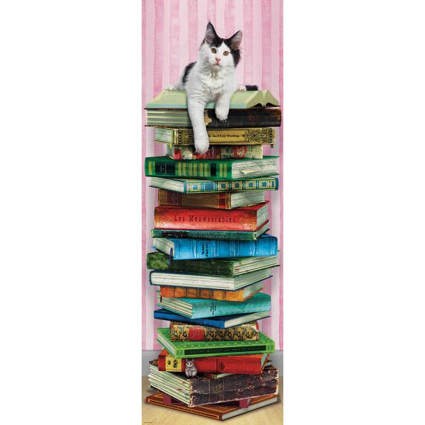 Puzzle 1000 pièces panoramique : Le chat académique - EuroG-6010-5632