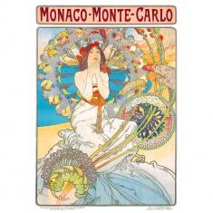 Puzzle 1000 pieces : Monaco Monte Carlo, Alphonse Mucha   