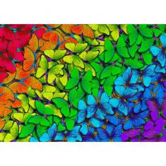 Puzzle 1000 pieces : Rainbow Butterflies    