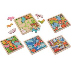 Holzpuzzles 5er Set