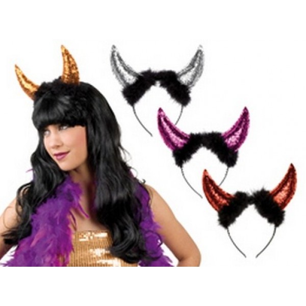  Rhinestone Devil Headband - 74432-Parent