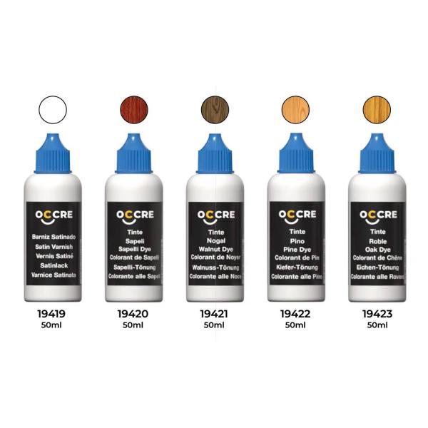 Pack Colorants et Vernis Acrylique pour maquette en bois - Occre-90551