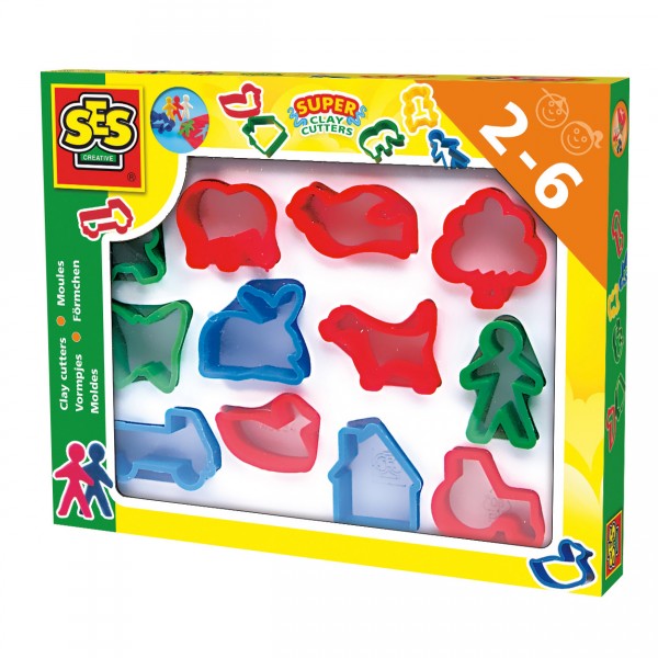 Accesorios de plastilina: 12 cortadores de galletas. - SES Creative-00884
