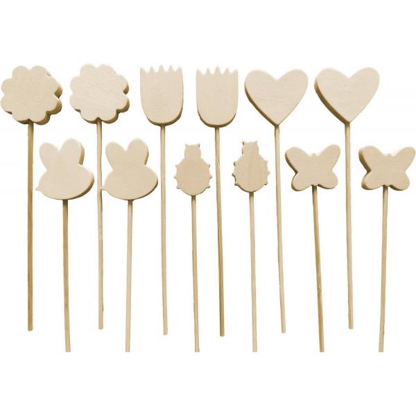  Palillos de flores, juego de 2 x 6 piezas - Eduplay-210065