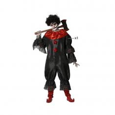 Déguisement de clown diabolique noir - Adulte