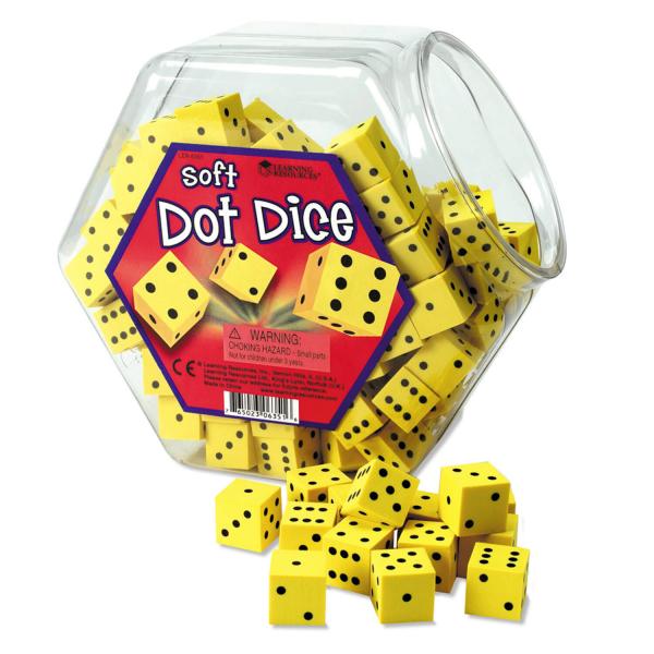 Juego de 200 dados de espuma blanda. - LearningResources-LER6351