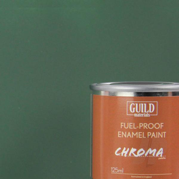 Peinture Chroma Matt Enamel (Résistant Carburant) Vert Foncé - Dark Green (Pot 125ml) - Guild Materi - GLDCHR6312