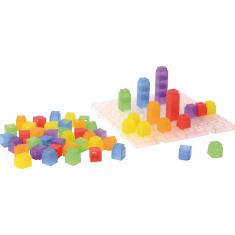 Counting stones, clear, set of 100