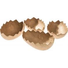 Carton half-eggs for hanging set of 4